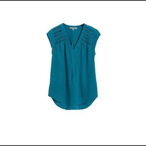 Daniel Rainn Halstead V-Neck Silk Blouse